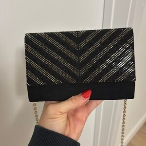 Black rhinestone mini bag